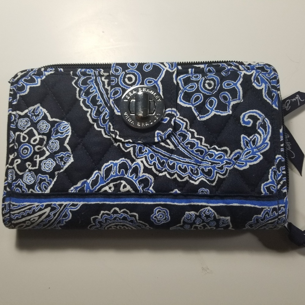 NWOT Vera Bradley Indigo Turn Lock Wallet